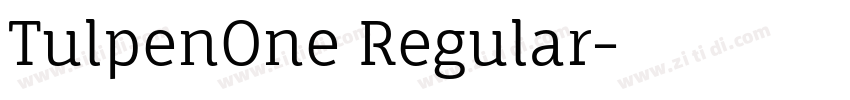 TulpenOne Regular字体转换